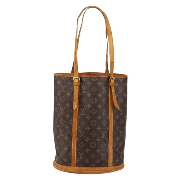 Authentic LOUIS VUITTON Monogram Bucket GM Shoulder Bag M42236 LV - Picture 5 of 16